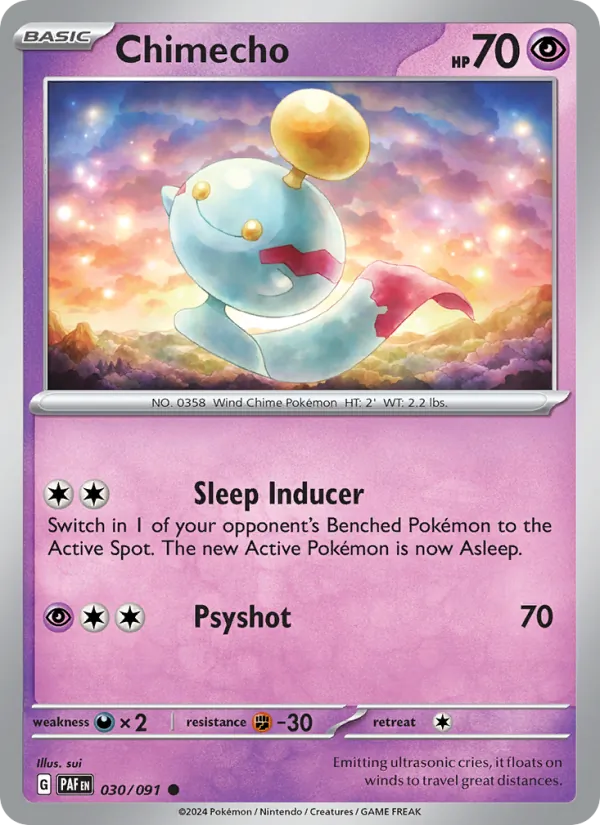 Chimecho Paldean Fates 030/91
