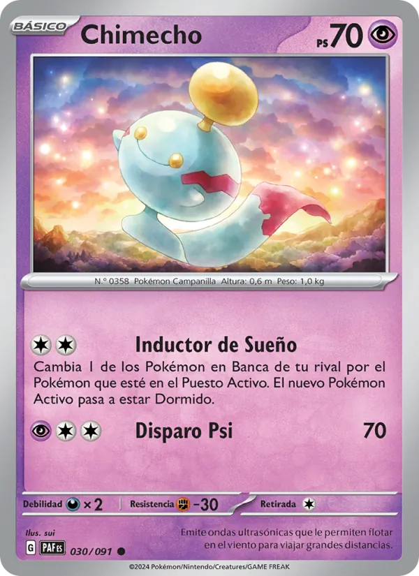 Chimecho Destinos de Paldea 030/91