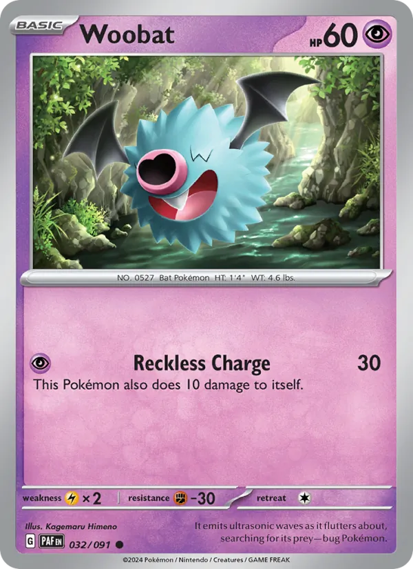 Woobat Paldean Fates 032/91