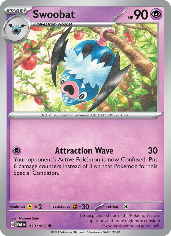 Swoobat Paldean Fates 033/91