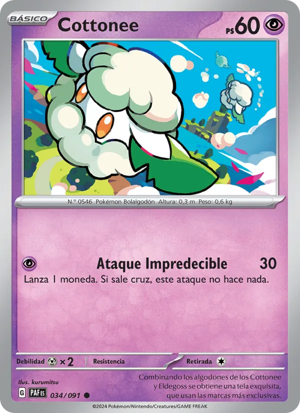 Cottonee Destinos de Paldea 034/91