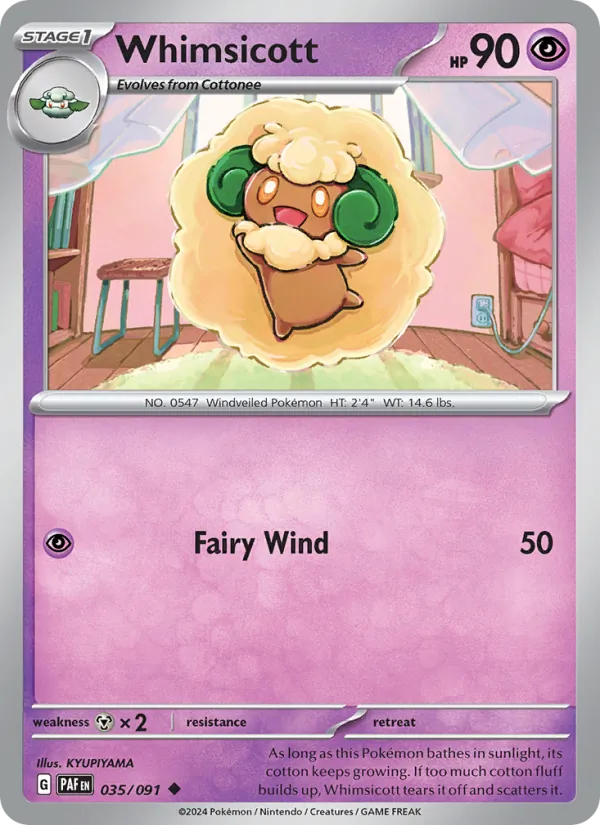 Whimsicott Paldean Fates 035/91