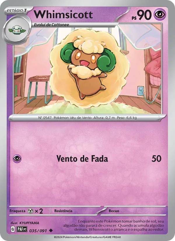 Whimsicott Destinos de Paldea 035/91