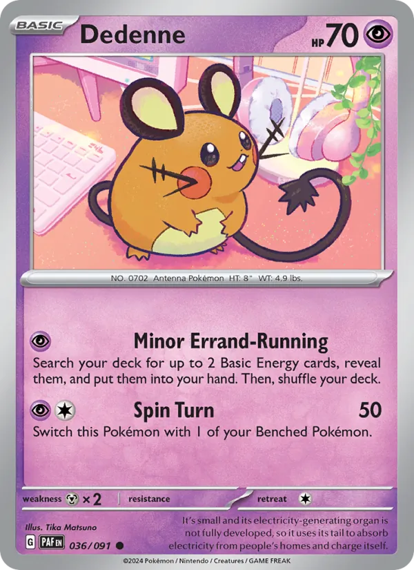 Dedenne Paldean Fates 036/91