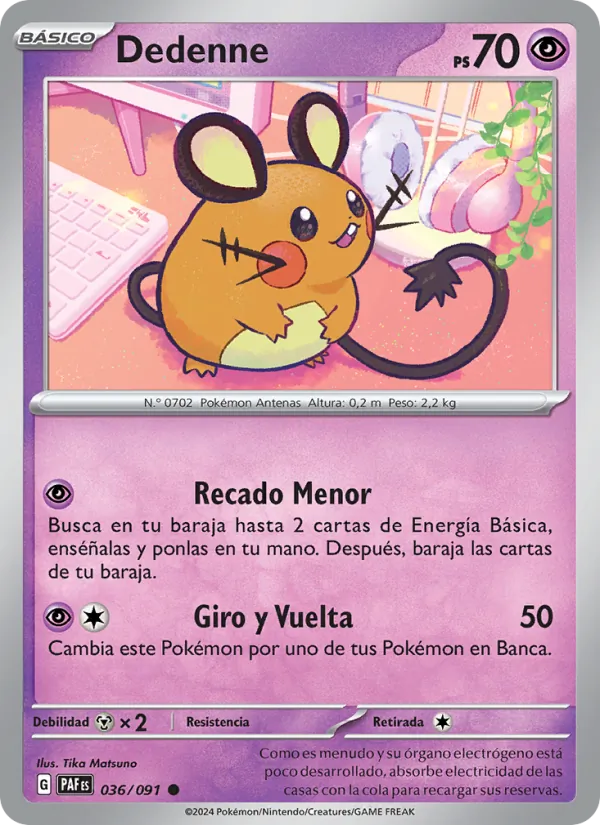 Dedenne Destinos de Paldea 036/91