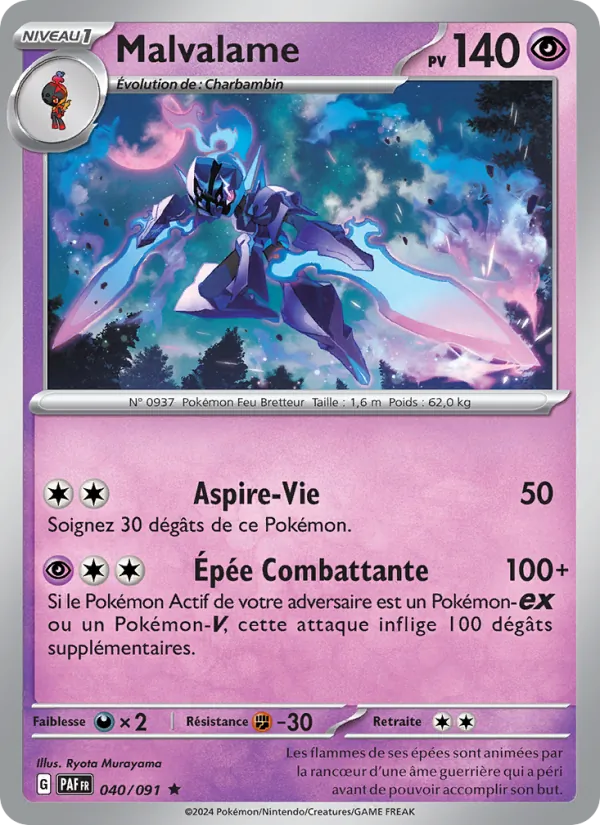 Malvalame Destinées de Paldea 040/91
