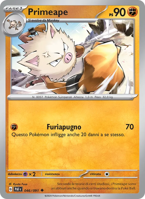 Primeape Destino di Paldea 046/91