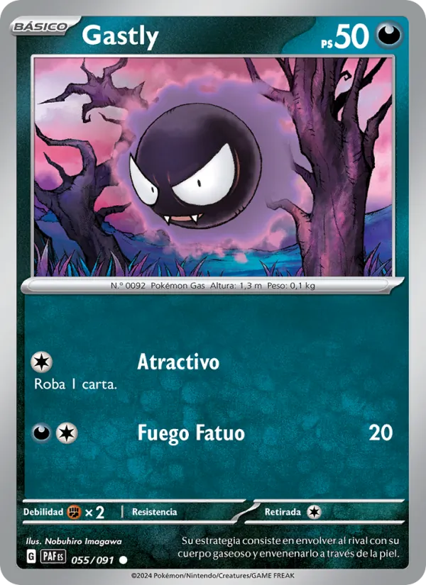 Gastly Destinos de Paldea 055/91