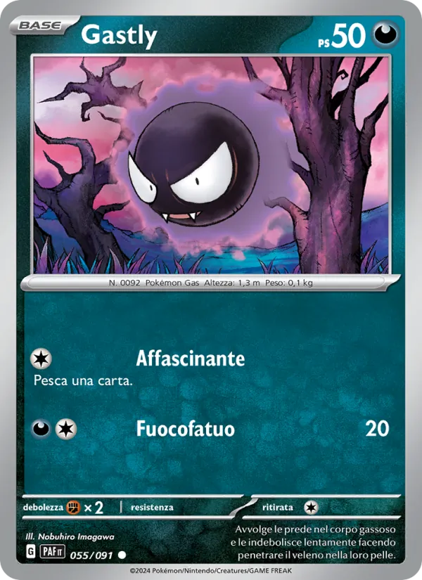 Gastly Destino di Paldea 055/91