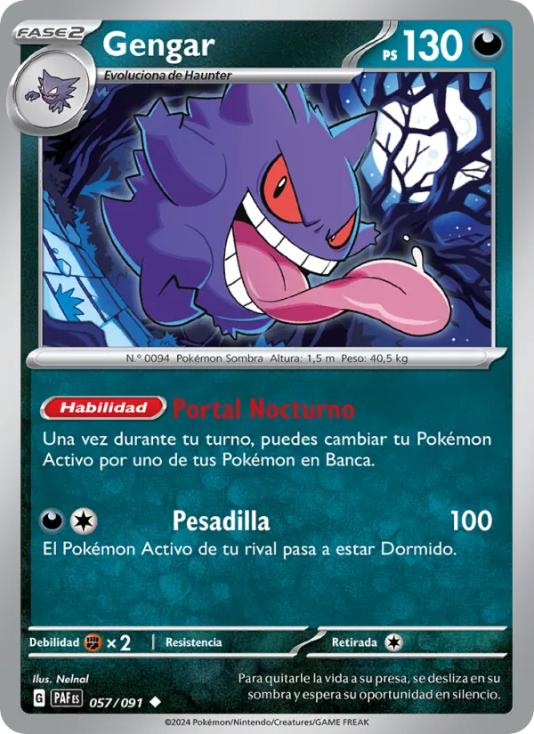 Gengar Destinos de Paldea 057/91