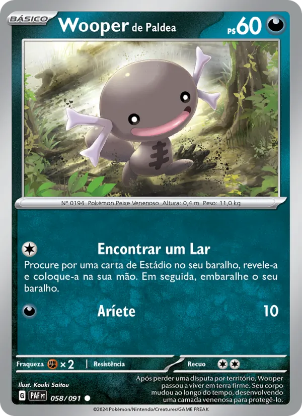 Wooper de Paldea Destinos de Paldea 058/91