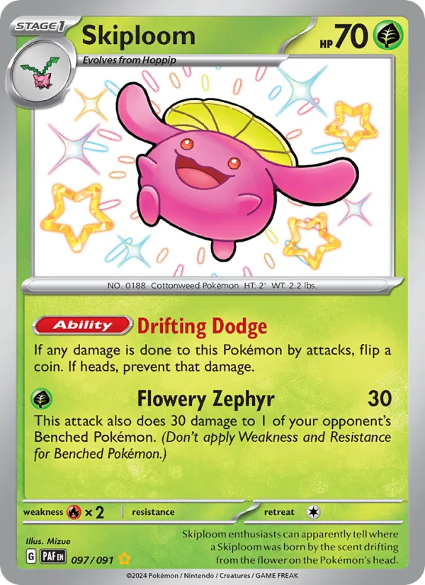 Skiploom Paldean Fates 097/91