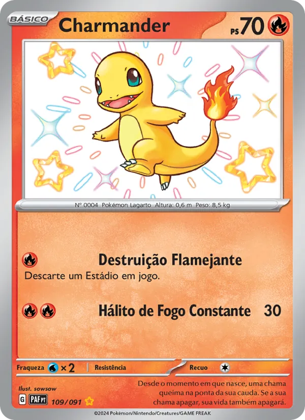Charmander Destinos de Paldea 109/91