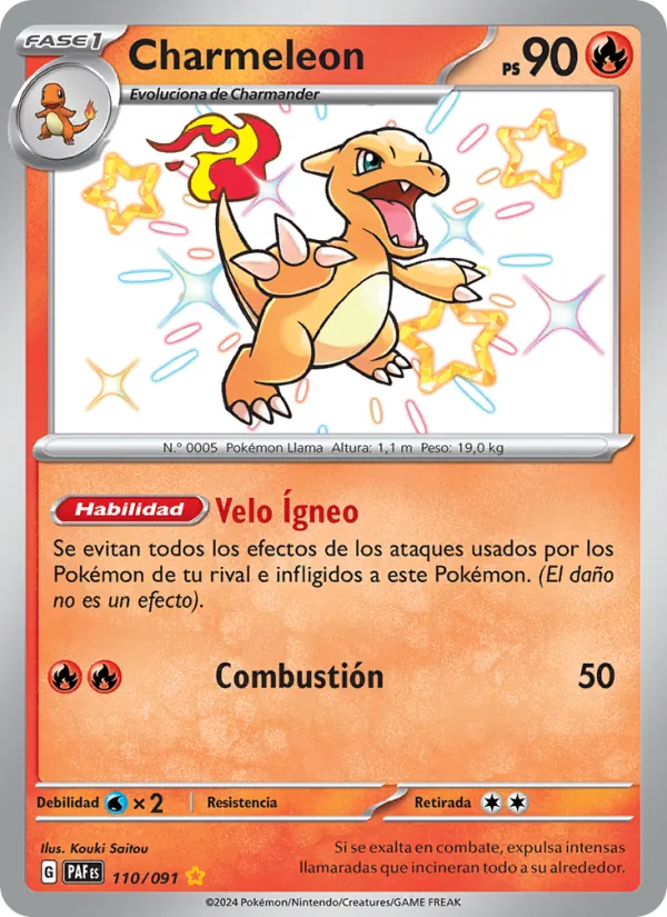 Charmeleon Destinos de Paldea 110/91