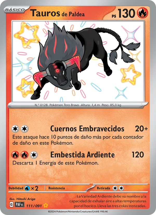 Tauros de Paldea Destinos de Paldea 111/91