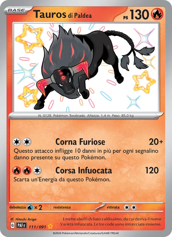 Tauros di Paldea Destino di Paldea 111/91