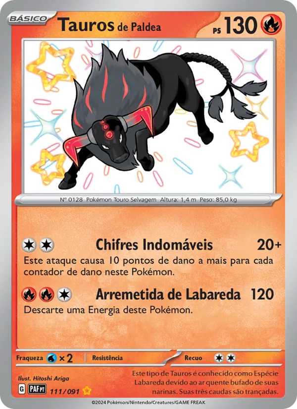 Tauros de Paldea Destinos de Paldea 111/91