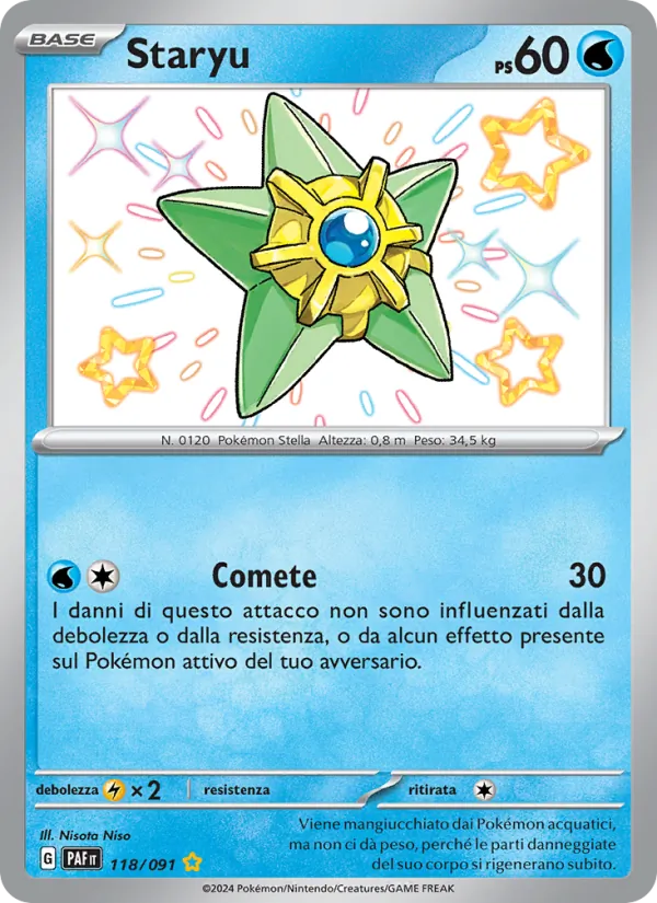Staryu Destino di Paldea 118/91