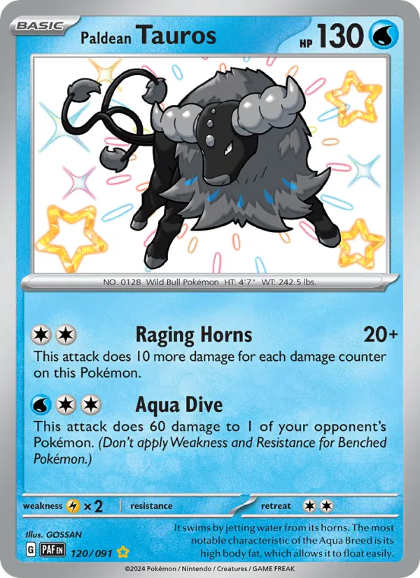 Paldean Tauros Paldean Fates 120/91