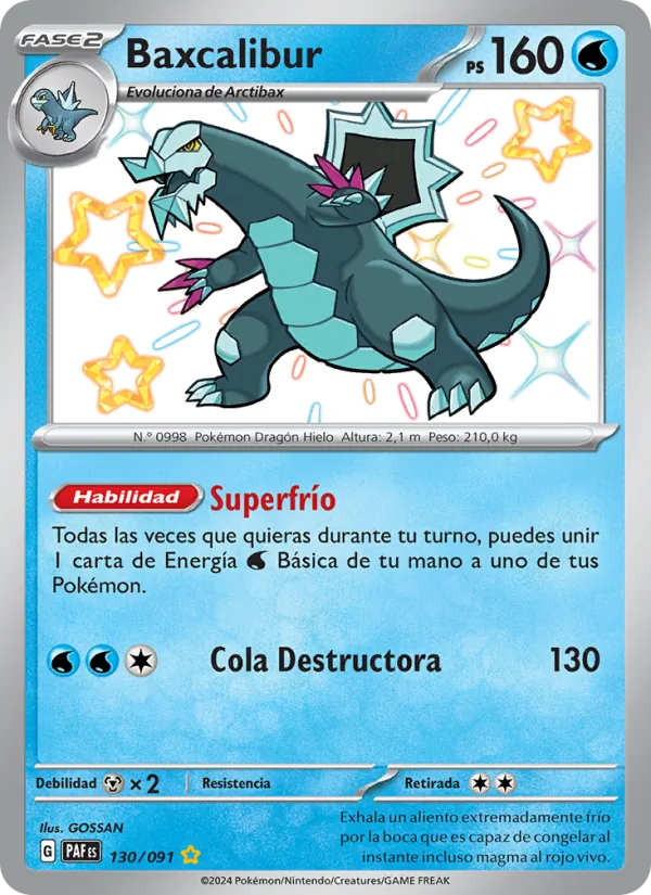 Baxcalibur Destinos de Paldea 130/91