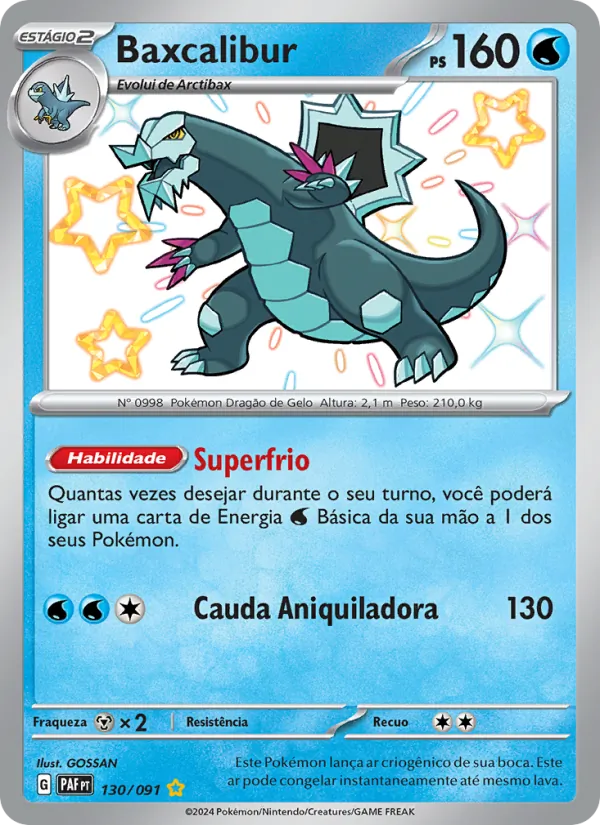 Baxcalibur Destinos de Paldea 130/91