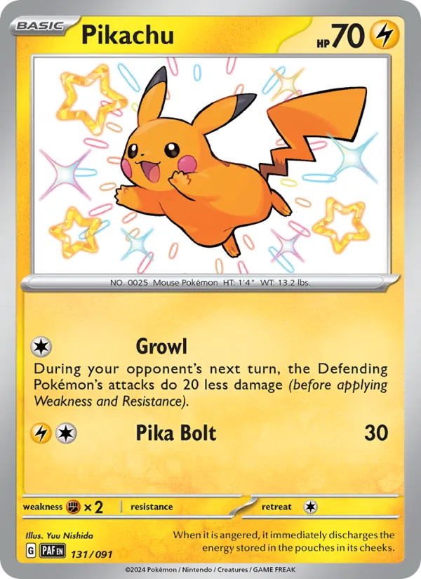 Pikachu Paldean Fates 131/91