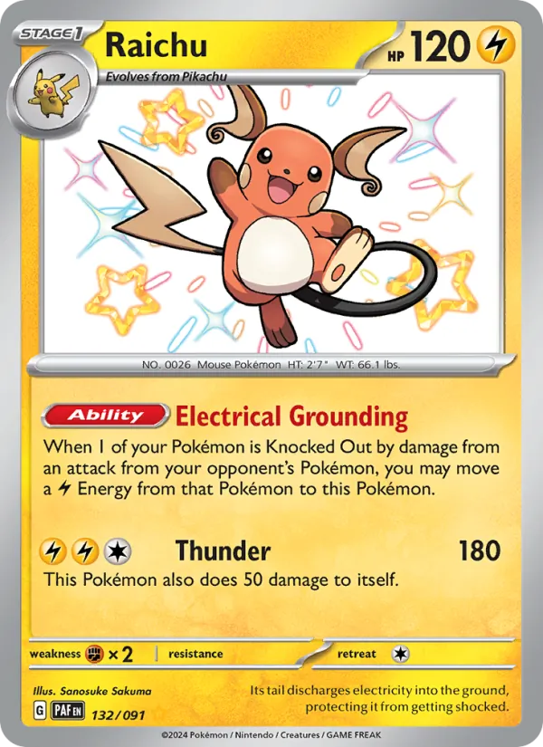 Raichu Paldean Fates 132/91