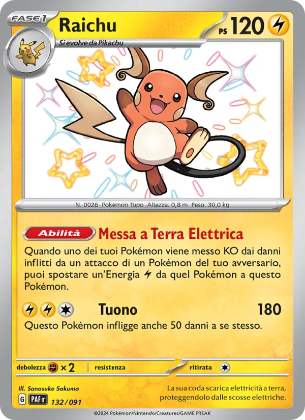 Raichu Destino di Paldea 132/91