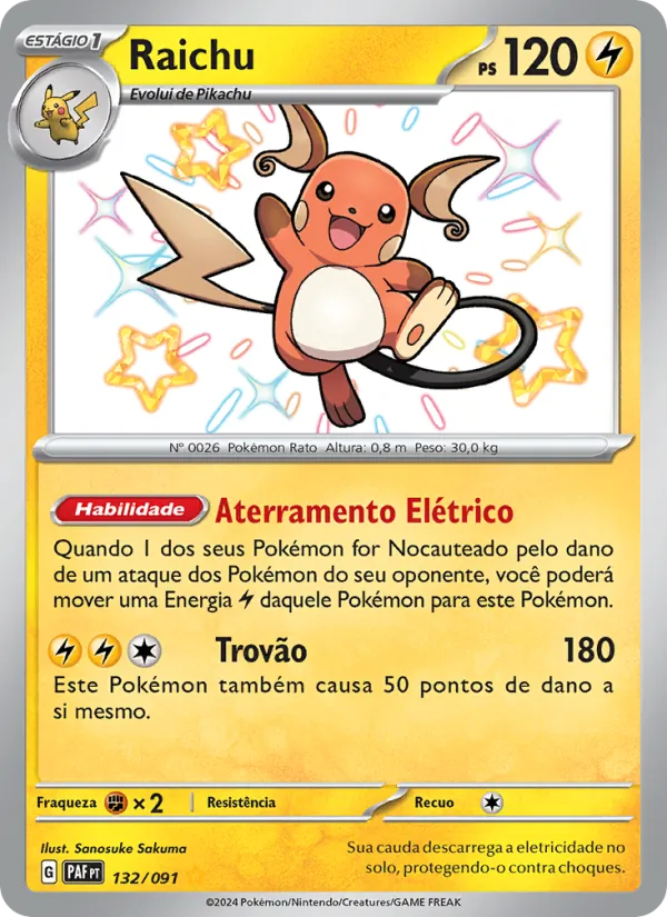 Raichu Destinos de Paldea 132/91