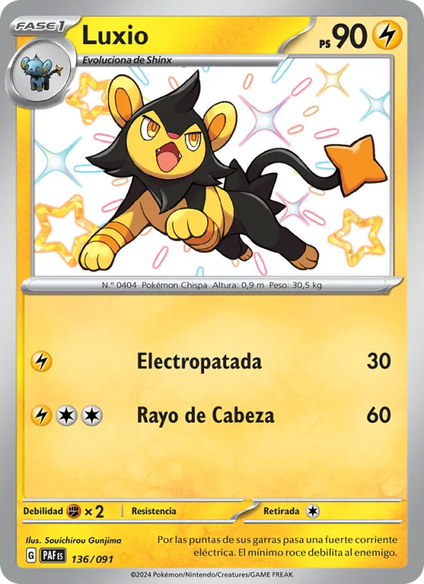 Luxio Destinos de Paldea 136/91