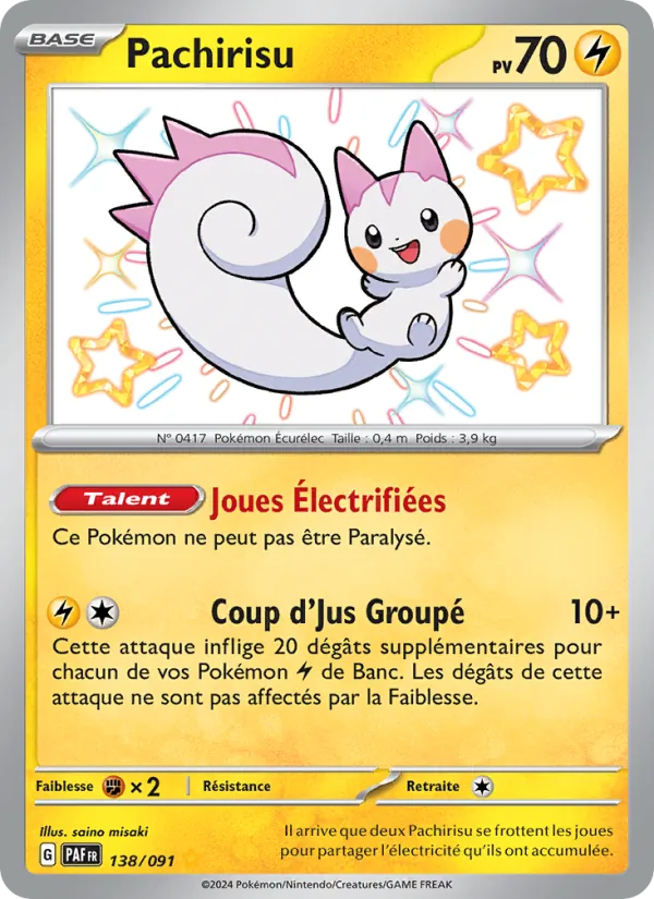Pachirisu Destinées de Paldea 138/91