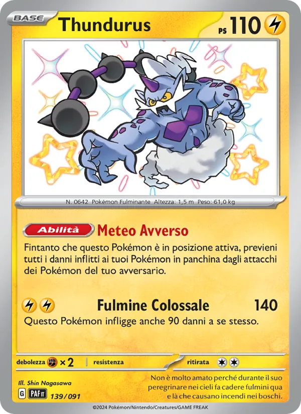 Thundurus Destino di Paldea 139/91