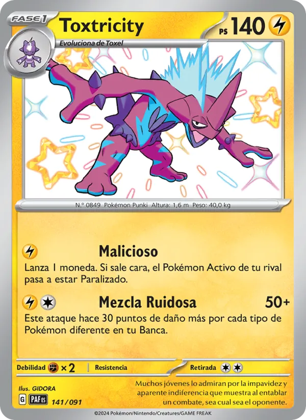 Toxtricity Destinos de Paldea 141/91