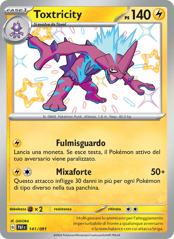 Toxtricity Destino di Paldea 141/91