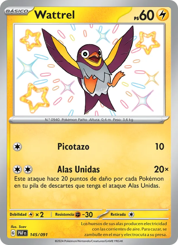 Wattrel Destinos de Paldea 145/91