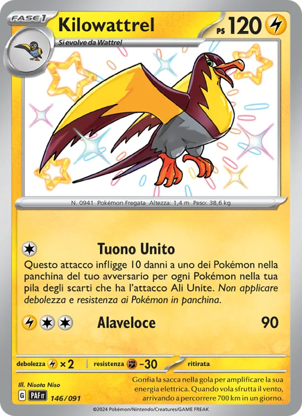 Kilowattrel Destino di Paldea 146/91