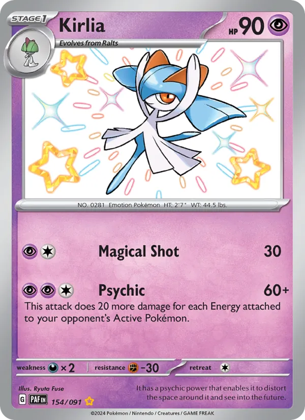 Kirlia Paldean Fates 154/91