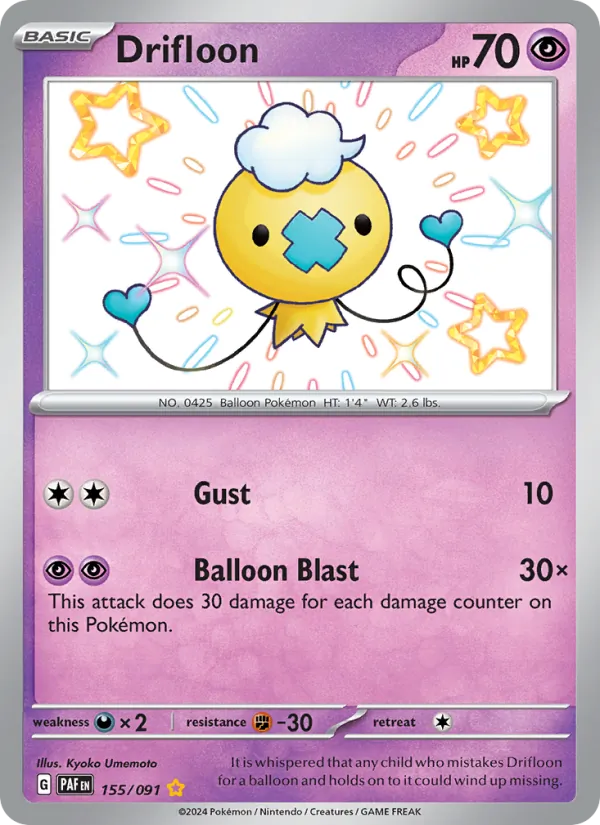 Drifloon Paldean Fates 155/91