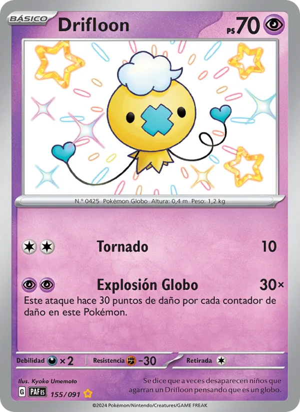 Drifloon Destinos de Paldea 155/91