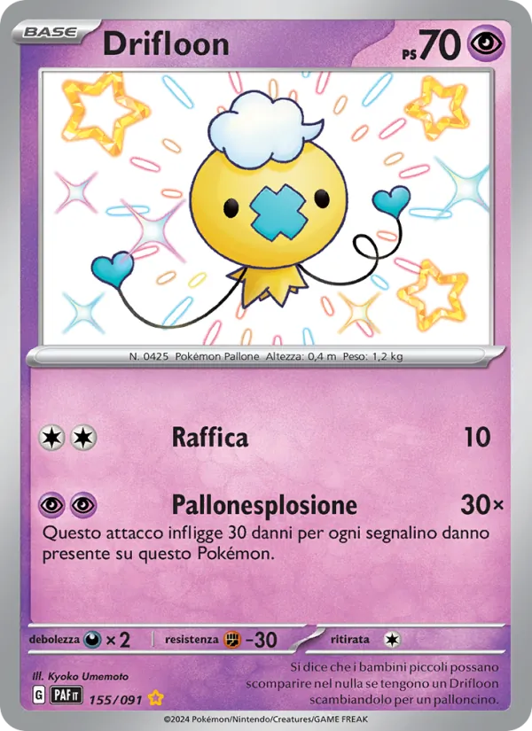 Drifloon Destino di Paldea 155/91