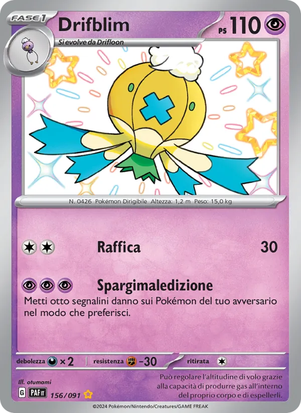 Drifblim Destino di Paldea 156/91