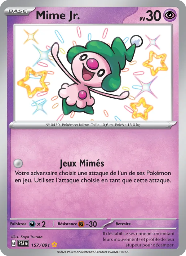 Mime Jr. Destinées de Paldea 157/91
