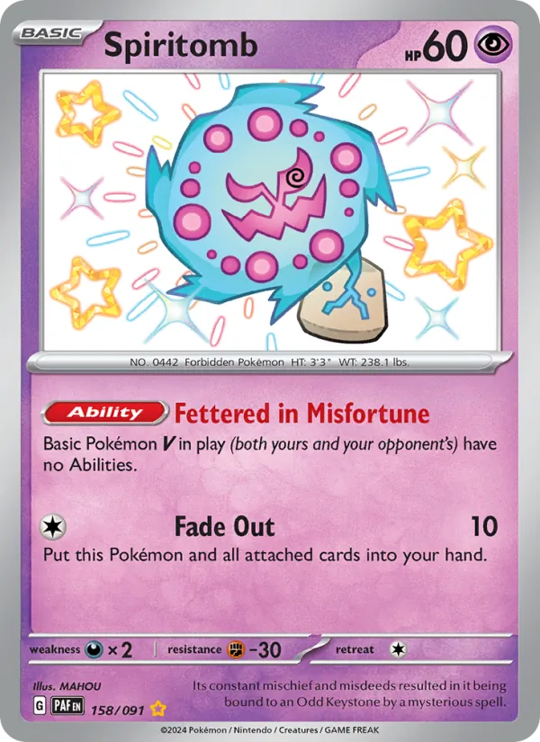 Spiritomb Paldean Fates 158/91