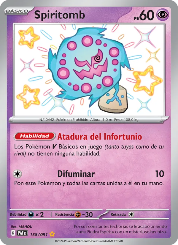 Spiritomb Destinos de Paldea 158/91