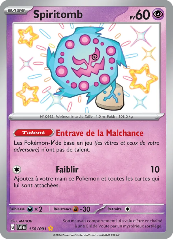 Spiritomb Destinées de Paldea 158/91