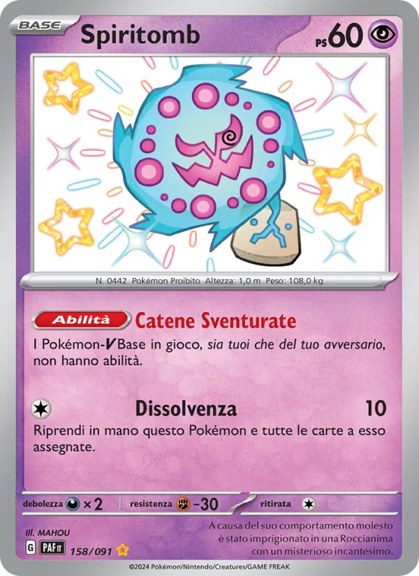 Spiritomb Destino di Paldea 158/91
