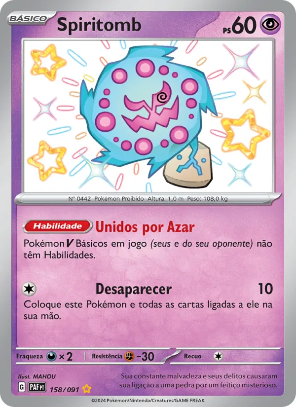 Spiritomb Destinos de Paldea 158/91