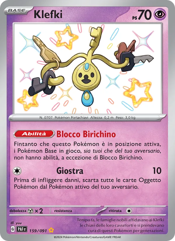 Klefki Destino di Paldea 159/91
