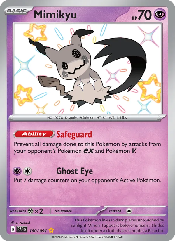 Mimikyu Paldean Fates 160/91