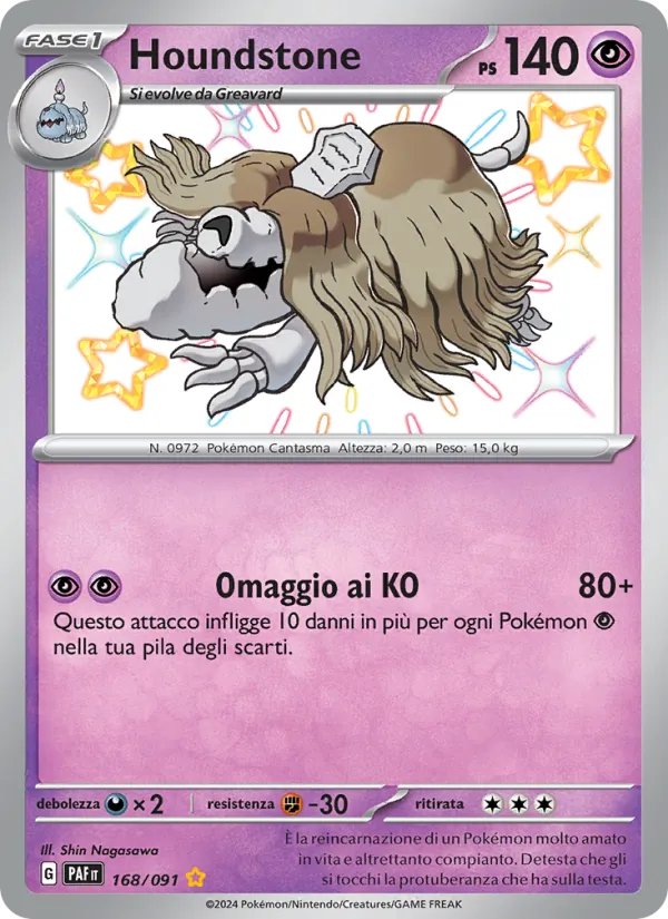 Houndstone Destino di Paldea 168/91